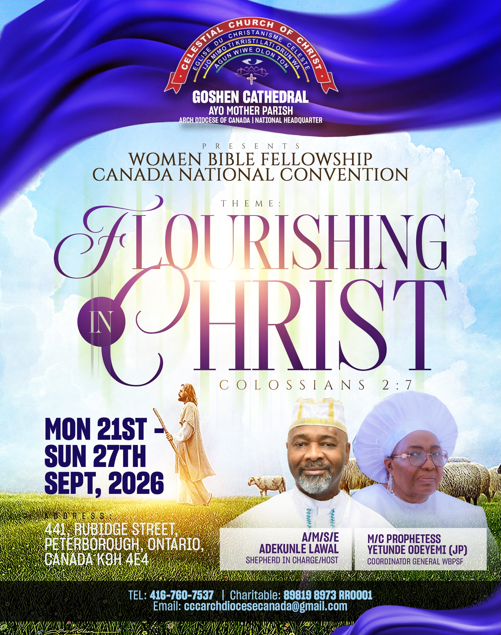 Women Bible Fellowship Canada National Convention 2026 flyer